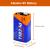 PKCELL ULTRA ALCALINE BATTERIE 9V 6LR61